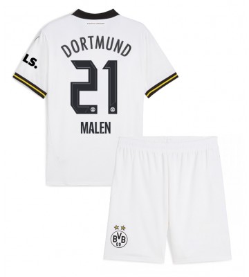 Borussia Dortmund Donyell Malen #21 Tredje Kläder Barn 2024-25 Kortärmad (+ Korta byxor)